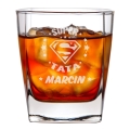 Szklanka Do Whisky z Grawerem dla Taty - Prezent na Dzień Ojca z Imieniem - Super Tata Gwiazdki