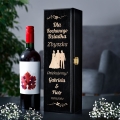 Skrzynka Na Wino z Grawerem Podziękowanie dla Dziadka - Podziękowanie dla Dziadków na Ślub - Dla Kochanego Dziadka - Czarny