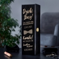 Skrzynka Na Wino dla Świadka - Podziękowanie dla Świadka - Dzięki Stary - Czarna