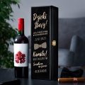Skrzynka Na Wino dla Świadka - Podziękowanie dla Świadka - Dzięki Stary - Czarna