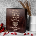 Potrójna skrzynka na wino z grawerem dla rodziców