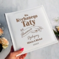 Album Biały Na Zdjęcia z Grawerem Podziękowanie dla Rodziców - Podziękowanie dla Taty Prezent na Ślub - Dla Kochanego Taty