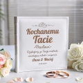 Album Biały Na Zdjęcia z Grawerem Podziękowanie dla Rodziców - Podziękowanie dla Taty Prezent na Ślub - Kochanemu Tacie