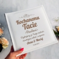 Album Biały Na Zdjęcia z Grawerem Podziękowanie dla Rodziców - Podziękowanie dla Taty Prezent na Ślub - Kochanemu Tacie