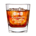 Zestaw Skrzynka na Whisky + Szklanka z Grawerem dla Świadka - Podziękowanie dla Świadka Świadkowanie - Najlepszy Świadek Ever