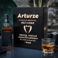 Zestaw Skrzynka na Whisky + Szklanka z Grawerem dla Świadka - Prośba o Świadkowanie - Bez Ciebie nie Dam Rady