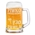 Kufel z Grawerem Do Piwa - Prezent na Urodziny - Kufel Urodzinowy z Grawerem - Piwko Urodzinowe