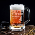 Kufel z Grawerem Do Piwa na Kawalerski - Prezent na Wieczór Kawalerski - Ostatni Wieczór Wolności