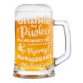 Kufel z Grawerem Do Piwa na Kawalerski - Prezent na Wieczór Kawalerski - Ostatnie Piwko na Wolności