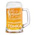 Kufel z Grawerem Do Piwa na Kawalerski - Prezent na Wieczór Kawalerski - Pijany ale Zawsze Elegancki