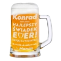 Kufel z Grawerem Do Piwa dla Świadka - Podziękowanie dla Świadka - Podziękowanie za Świadkowanie - Najlepszy Świadek Ever