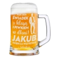 Kufel z Grawerem Do Piwa dla Świadka - Podziękowanie dla Świadka - Podziękowanie za Świadkowanie - Świadek Klasą i Piwkiem