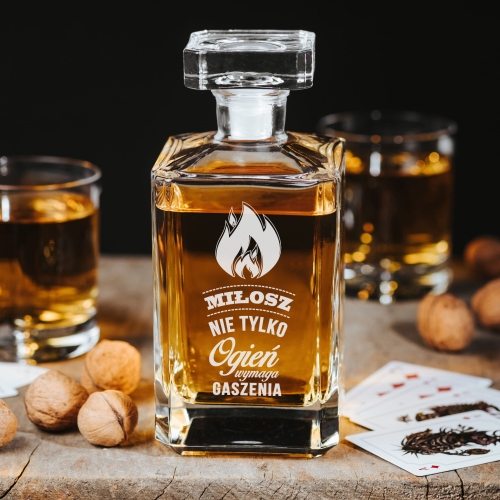 Karafka do Whisky z Grawerem - Prezent dla Strażaka - Nie Tylko Ogień