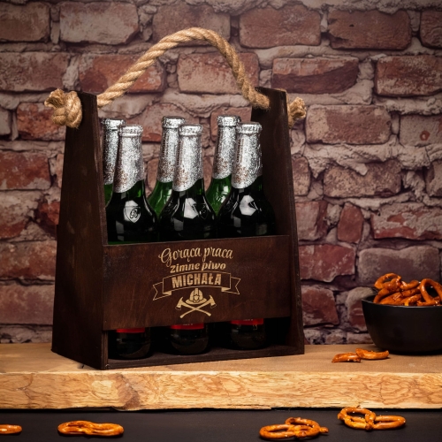 Nosidło na Piwo z Grawerem na Grilla  - Nosidło Grillowe dla Strażaka - Grillowy Niezbędnik