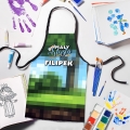 Fartuszek do Malowania z Imieniem do Przedszkola - Fartuszek do Malowania dla Dzieci - Prezent do Przedszkola - Mały Artysta Piksele