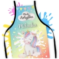 Fartuszek do Malowania z Imieniem do Przedszkola - Fartuszek do Malowania dla Dzieci - Prezent do Przedszkola - Mała Artystka Jednorożec