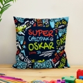 Prezent na Dzień Chłopaka w Klasie - Kolorowa Poduszka z Imieniem dla Chłopaka - Super Chłopak Gamer