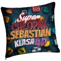 Prezent na Dzień Chłopaka w Klasie - Kolorowa Poduszka z Imieniem dla Chłopaka - Super Chłopak