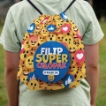 Worek na Buty z Imieniem i Klasą - Prezent na Dzień Chłopaka w Szkole w Klasie - Emoji
