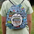 Worek na Buty z Imieniem i Klasą - Prezent na Dzień Chłopaka w Szkole w Klasie - Graffiti