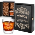Zestaw Skrzynka na Whisky + Szklanka z Grawerem dla Psychologa - Prezent dla Psychologa