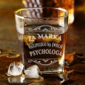 Szklanka do Whisky z Grawerem - Prezent dla Psychologa