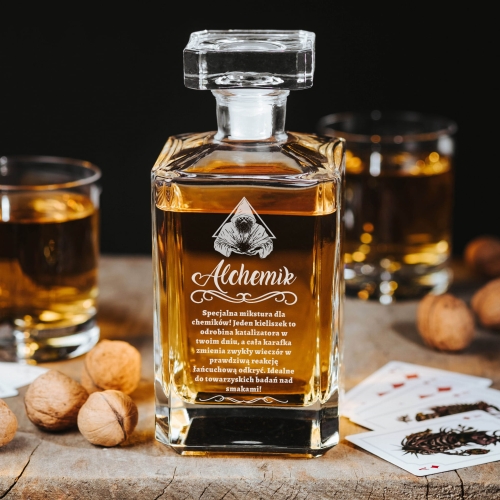 Karafka do Whisky z Grawerem - Prezent dla Chemika - Alchemik
