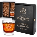 Zestaw Skrzynka na Whisky + Szklanka z Grawerem dla Chemika - Prezent dla Chemika