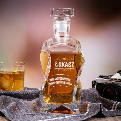 Karafka do Whisky z Grawerem - Prezent dla Chemika