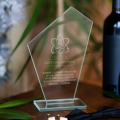 Statuetka Szklana Dla Chemika  - Trofeum Szklane Podziękowanie dla Chemika