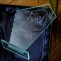 Statuetka Szklana Dla Chemika  - Trofeum Szklane Podziękowanie dla Chemika
