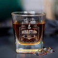 Zestaw Skrzynka na Whisky + Szklanka z Grawerem dla Barbera - Prezent dla Barbera