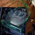Statuetka Szklana Dla Budowlańca - Trofeum Szklane Nagroda Dla Budowlańca - Prezent dla Budowlańca - Duża