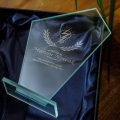 Statuetka Szklana Dla Elektryka -  Trofeum Szklane Nagroda dla Elektryka - Prezent dla Elektryka