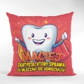 Poduszka z Nadrukiem - Prezent dla Dentysty - Najlepszy Dentysta Na Świecie