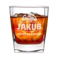 Zestaw Skrzynka na Whisky + Szklanka z Grawerem dla Faceta - Prezent dla Faceta - Prezent na Dzień Chłopaka - Niesamowity, Wyjątkowy
