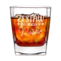 Zestaw Skrzynka na Whisky + Szklanka z Grawerem dla Faceta - Prezent dla Faceta - Prezent na Dzień Chłopaka - Zestaw Ratunkowy