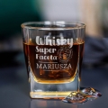 Zestaw Skrzynka na Whisky + Szklanka z Grawerem dla Faceta - Prezent dla Faceta - Prezent na Dzień Chłopaka - Whisky Box