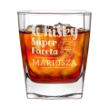 Zestaw Skrzynka na Whisky + Szklanka z Grawerem dla Faceta - Prezent dla Faceta - Prezent na Dzień Chłopaka - Whisky Box