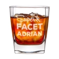 Zestaw Skrzynka na Whisky + Szklanka z Grawerem dla Faceta - Prezent dla Faceta - Prezent na Dzień Chłopaka - Super Facet