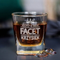 Zestaw Skrzynka na Whisky + Szklanka z Grawerem dla Faceta - Prezent dla Faceta - Prezent na Dzień Chłopaka - Najlepszy Na Świecie