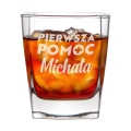 Szklanka Do Whisky z Grawerem dla Chłopaka - Prezent dla Faceta - Prezent na Dzień Chłopaka z Imieniem - Pierwsza Pomoc