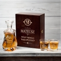 Karafka w Skrzynce z Grawerem i Szklanki do Whisky - Prezent dla Dentysty