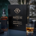 Zestaw Skrzynka na Whisky + Szklanka z Grawerem dla Dentysty - Prezent dla Dentysty