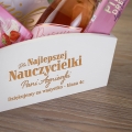 Kosz Prezentowy z Grawerem dla Nauczycielki - Prezent na Dzień Nauczyciela - Skrzynka na Prezent dla Nauczyciela - Dla najlepszej Nauczycielki