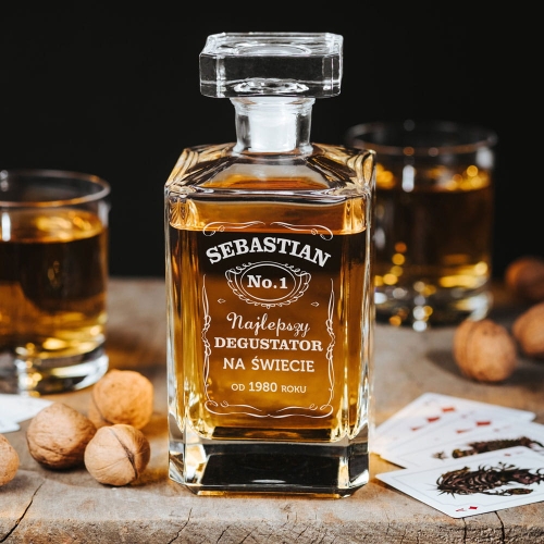 Karafka na whisky z grawerem