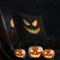 Poduszka Dekoracyjna Halloween - Poduszka Ozdobna z Nadrukiem - Kolekcja Halloween Czarna