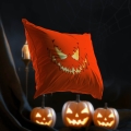 Poduszka Dekoracyjna Halloween - Poduszka Ozdobna z Nadrukiem - Kolekcja Halloween Pomarańczowa