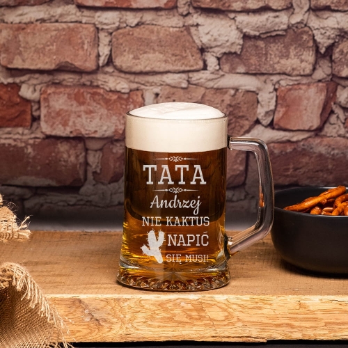 Kufel do piwa z grawerem