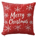 Poduszka Świąteczna z Nadrukiem - Prezent na Święta - Merry Christmas Gwiazdki Czerwona
